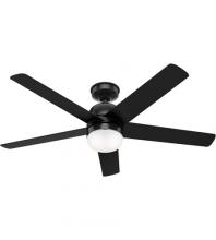 Hunter 50292 - Hunter 52 in Anorak Matte Black WeatherMax Indoor / Outdoor Ceiling Fan with LED Lt Kit