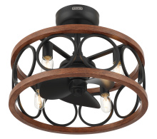 Hunter 50105 - Hunter 22 inch Haven Fandelier Matte Black Ceiling Fan with Light Kit and Handheld Remote