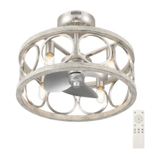 Hunter 50104 - Hunter 22 inch Haven Fandelier Brushed Nickel Ceiling Fan with Light Kit and Handheld Remote