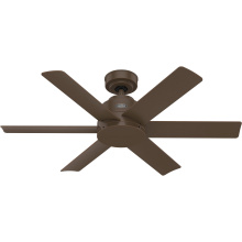 Hunter 50014 - Hunter 44 inch Kennicott Matte Bronze Damp Rated Ceiling Fan and Wall Control