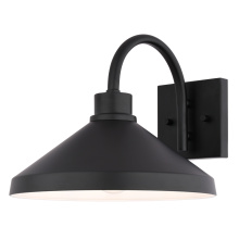 Vaxcel International T0802 - Highland Park 11.25-in. W Outdoor Wall Light Matte Black and White