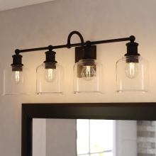 Vaxcel International W0516 - Northbrook 32-in. W 4 Light Vanity Matte Black