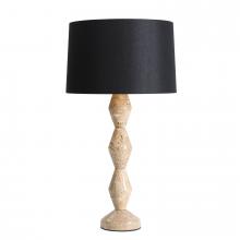 Regina Andrew 13-1680 - Regina Andrew Crew Travertine Buffet Lamp (Black Shade)