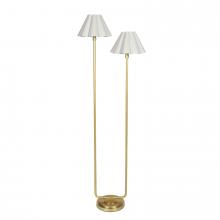 Regina Andrew 14-1066NB-WT - Regina Andrew Polly Floor Lamp (Natural Brass with Linen Scalloped Shade)