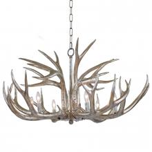 Regina Andrew 16-1064 - Regina Andrew Antler Chandelier (Ambered Silver Leaf)