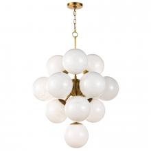 Regina Andrew 16-1278SRLNB - Regina Andrew La Dame Chandelier (Swirl Glass Natural Brass)