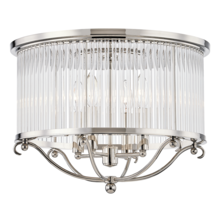 Hudson Valley MDS201-PN - Glass No.1 Semi Flush
