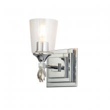 Lucas McKearn bb1022pc-1-f1s - Vetiver 1 Light Vanity in Polished Chrome with Silver Accent