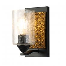 Lucas McKearn bb90587mb-1b2g - Arcadia 1 Light Vanity in Matte Black and Gold