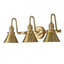 Lucas McKearn bb90684agb-3 - Provence 3 Light Vanity in Aged Brass