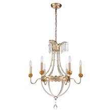 Lucas McKearn ch1035-6 - Louis 6 Light Gold and Silver Empire Chandelier