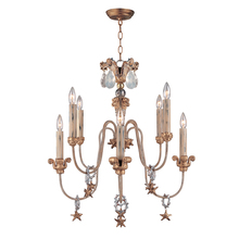 Lucas McKearn ch1111 - Mignon 8 Light  Two-tier Antique Gold Chandelier