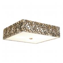 Lucas McKearn fm1158s-sq-20 - Mosaic Square 3 Light Flush Mount in Silver