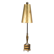 Lucas McKearn ta1008 - Noma Luxe Buffet Table Lamp in Black & Gold Stripes