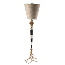 Lucas McKearn ta1027 - Flambeau Buffet Table Lamp in Black Striped Distressed Gold