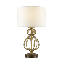 Lucas McKearn tlm-1009 - Sun King Buffet Table Lamp in Distressed Gold and Crystal