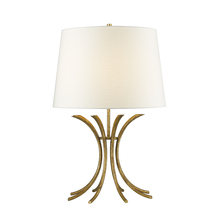 Lucas McKearn TLM-1014 - Rivers Living or Bedroom Table Lamp - Antiqued Gold - Hidden Cord