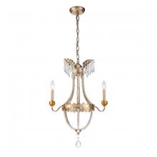 Lucas McKearn ch1035-3 - Louis 3 Light Gold and Silver Empire Chandelier