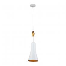 Lucas McKearn pd00116w-1 - Bijoux White Pendant with Geometric Figure