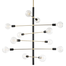 Mitzi by Hudson Valley Lighting H178812-AGB/BK - Astrid 12 Light Chandelier