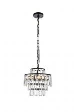 Elegant 1102D12BK - Mila 12 inch pendant in black