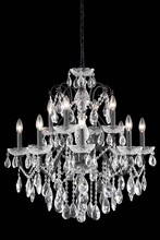 Elegant 2016D28DB/SA - St. Francis 12 light Dark Bronze Chandelier Clear Swarovski Spectra Cut Crystal