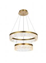 Elegant 2050G22SG - Linden Hang D21.5"xH3" 36W DIM 3CCT Satin Gold