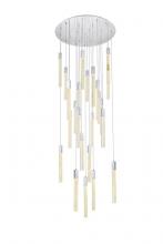 Elegant 2067G42C - Weston 25 lights pendant in chrome