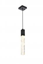 Elegant 2088D5BK - Pendant L5"W5"H24"L1 Black