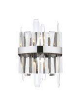 Elegant 2200W8C - Serena 8 inch crystal bath sconce in chrome
