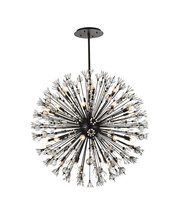 Elegant 2500D44BK - Vera 44 inch crystal starburst round pendant in black
