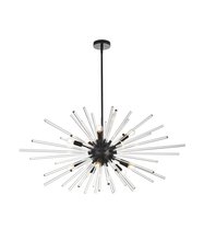 Elegant 2502D42BK - Sienna 42 inch crystal rod pendant in black