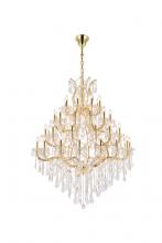 Elegant 2800G46G/RC - Maria Theresa 49 light Gold Chandelier Clear Royal Cut Crystal