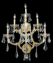 Elegant 2801W7G/RC - Maria Theresa 7 light Gold Wall Sconce Clear Royal Cut Crystal