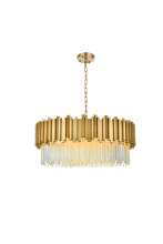Elegant 3400D32SG - Pendant D32"H14"L11 Satin Gold