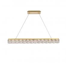 Elegant 3501D42G - Valetta 42 inch LED linear pendant in gold