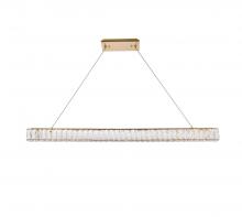Elegant 3502D47G - Monroe 47 inch LED linear pendant in gold