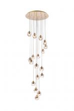 Elegant 3505D20G - Eren 18 lights Gold pendant