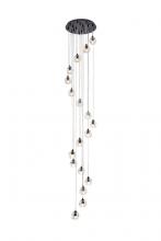 Elegant 3505G15BK - Eren 18 lights Black pendant