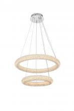 Elegant 3800G24C - Bowen 24 inch Adjustable LED Chandelier in Chrome