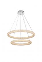 Elegant 3800G32C - Bowen 32 inch Adjustable LED Chandelier in Chrome