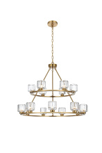Elegant 5100L236SG - Cadence 36 inch Two-Tier Chandelier in Satin Gold