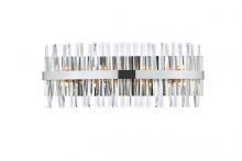 Elegant 6200W30C - Serephina 30 inch crystal bath sconce in chrome
