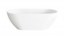 Elegant BT30367GW-WHT - Bathtub 66.9 x 29.5 x 23 GW with WHT drain kit