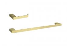 Elegant HWB-13S2BGD - Bathroom hardware set 24"x2.9"+7"x2.9" brushed gold
