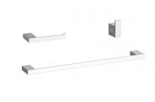 Elegant HWB-13S3HPCH - Bathroom hardware set 24"x2.9"+7"x2.9"+2.2"x1.5" chrome