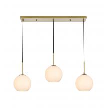 Elegant LD2237SG - BAXTER Hang L36"W7.9"H8"L3 Satin Gold W