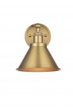 Elegant LD7324W7SG - Wall sconce W6.9"x E10.5" x H9.4"L1 Satin Gold