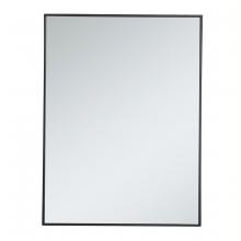 Elegant MR43040BK - Metal frame rectangle mirror 30 inch in Black