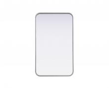 Elegant MR8A1830SIL - R Corner Mirror 18"x30"x2" Silver